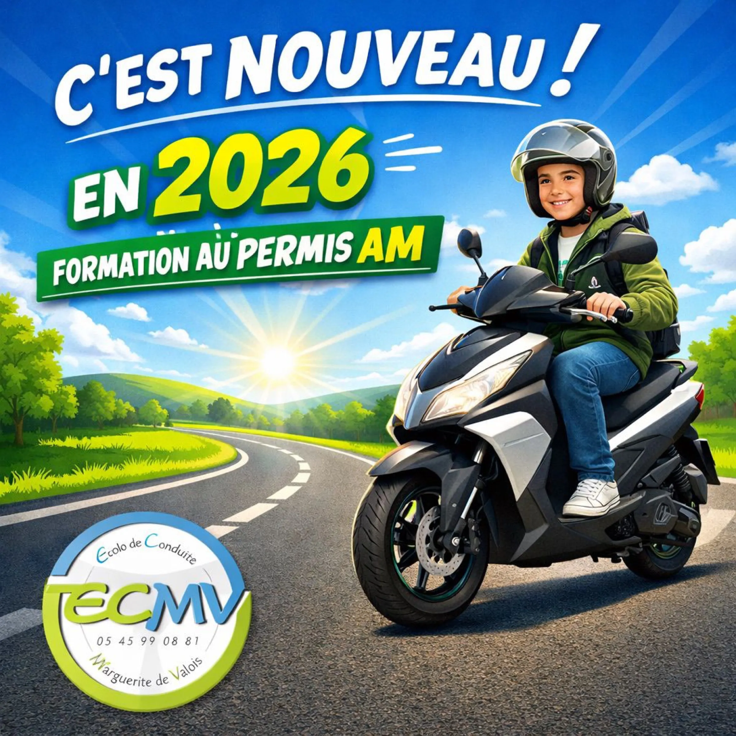 Formation permis AM scooter ECMV